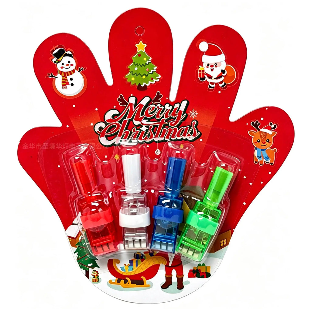 Luzes de Projeção de Dedos de Natal, Luzes de Dedos que Brilham no Escuro para Festas, Lembrancinhas de Natal, Lâmpada de Dedo LED com Padrão Aleatório