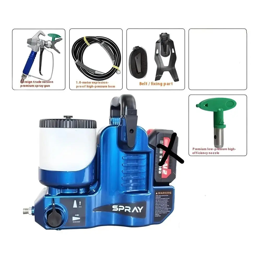 Máquina de Pintura com 6 Velocidades Ajustáveis para Pulverizador de Tinta Sem Ar Makita, para Tintas de Parede e Vernizes, 18-21V BateJQ, Pulverizador de Mochila Pequeno de Alta Pressão