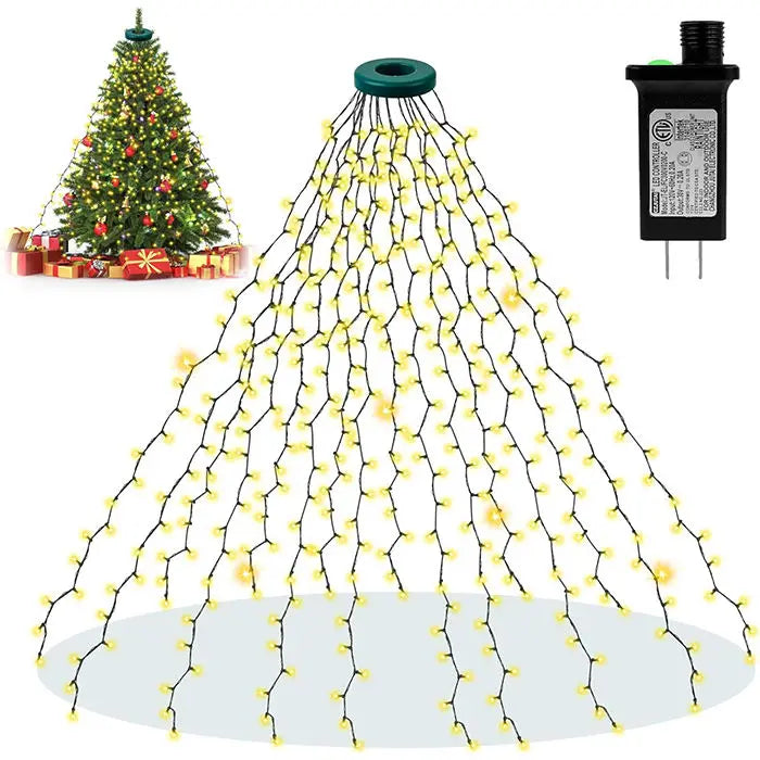 Luzes led para árvore de natal, corda à prova d'água para jardim, pátio, decoração de telhado, festa de feriado, decoração de festival
