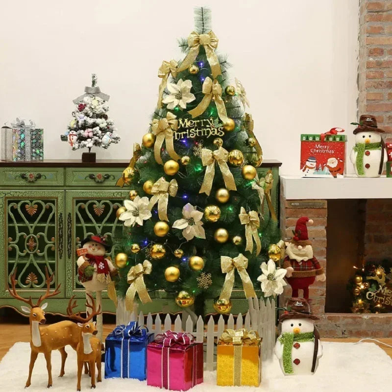 100% completo pe árvore de natal agulhas de pinho artificial decoração da árvore de natal casa decoração de natal atmosfera decoração 90cm-180cm