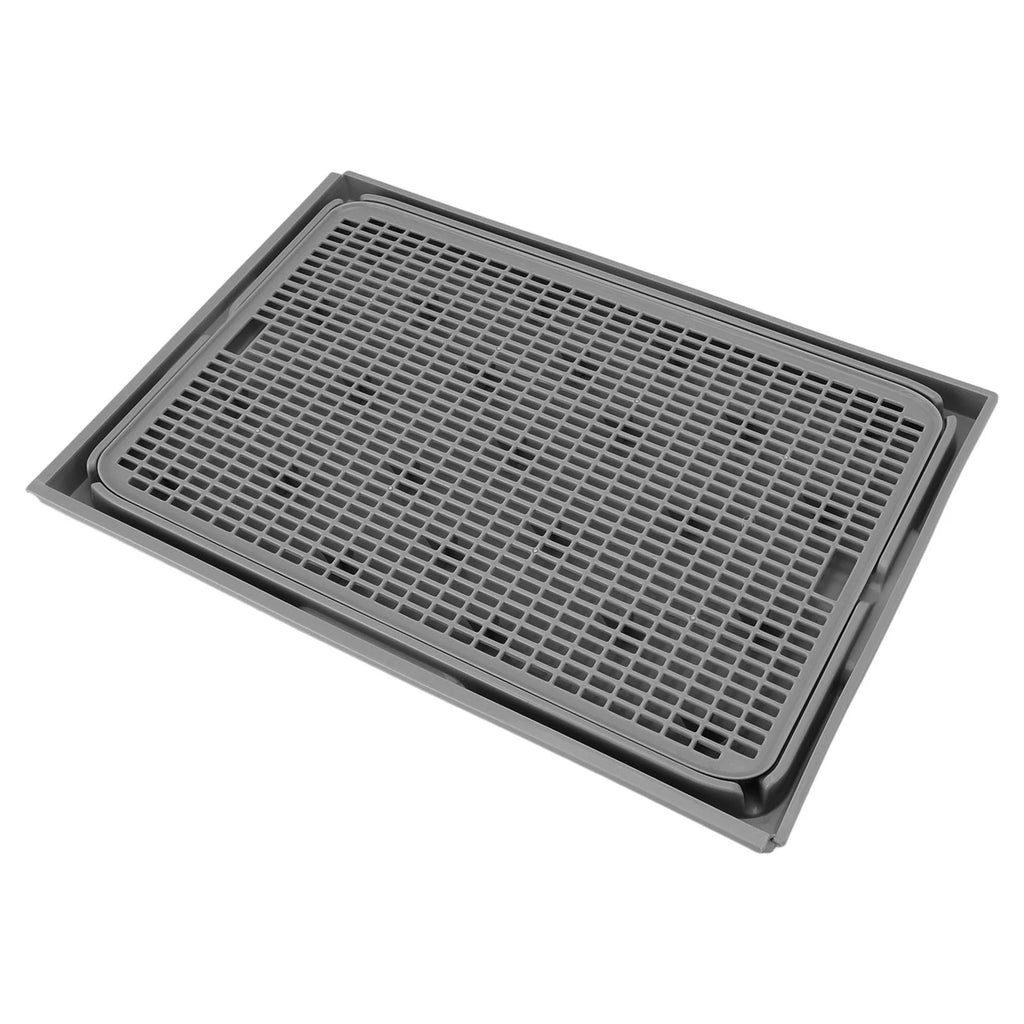 Tapete para caixa de areia de gato, 41x28x2cm, plástico espaçoso, camada dupla, lavável, coletor de areia para gatos, com fundo antiderrapante, suprimentos para animais de estimação