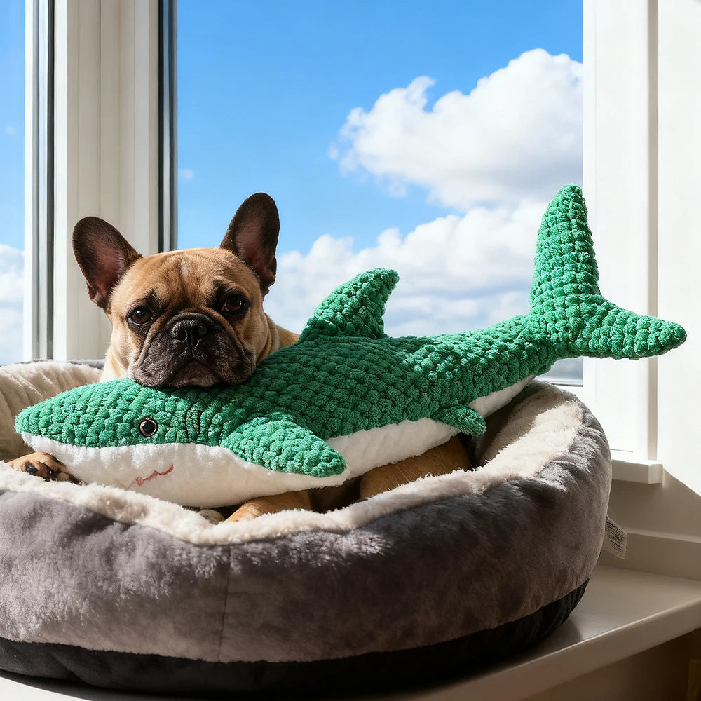 Brinquedo interativo de pelúcia resistente à mastigar para animais de estimação com som, formato de papagaio, adequado para animais de estimação grandes, médios e pequenos como gatos e cães, tecido de camada dupla, ai
