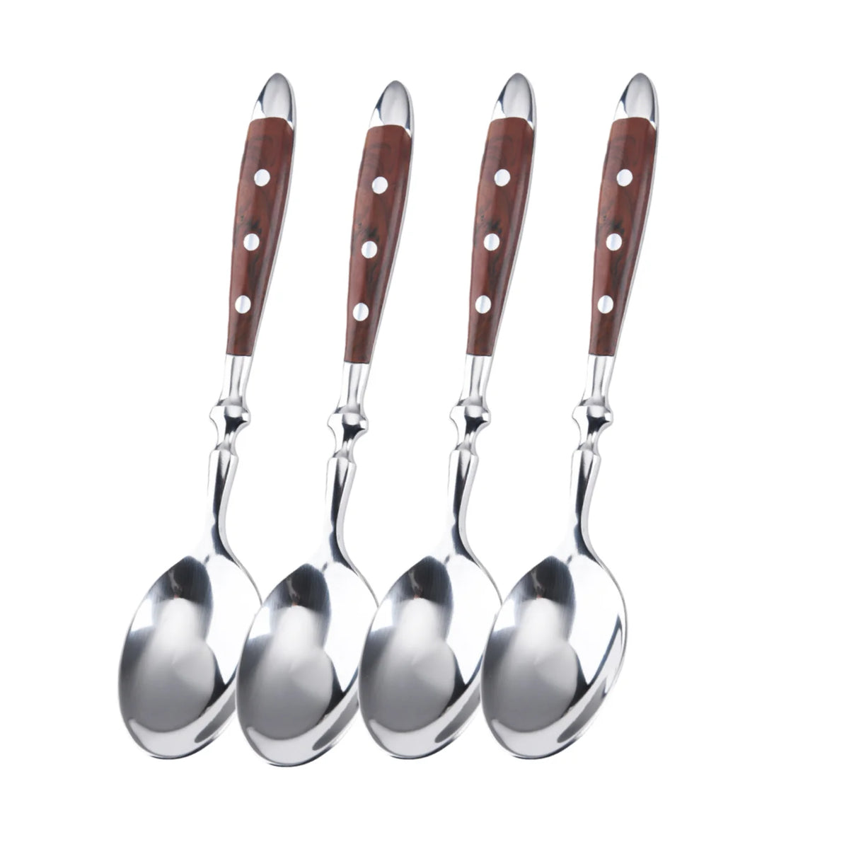 Conjunto de Talheres de Aço Inoxidável, Conjunto de 6 Peças Incluindo Faca, Garfo e Colher, Facas de Cozinha e Talheres para Sala de Jantar Kasa & Pet