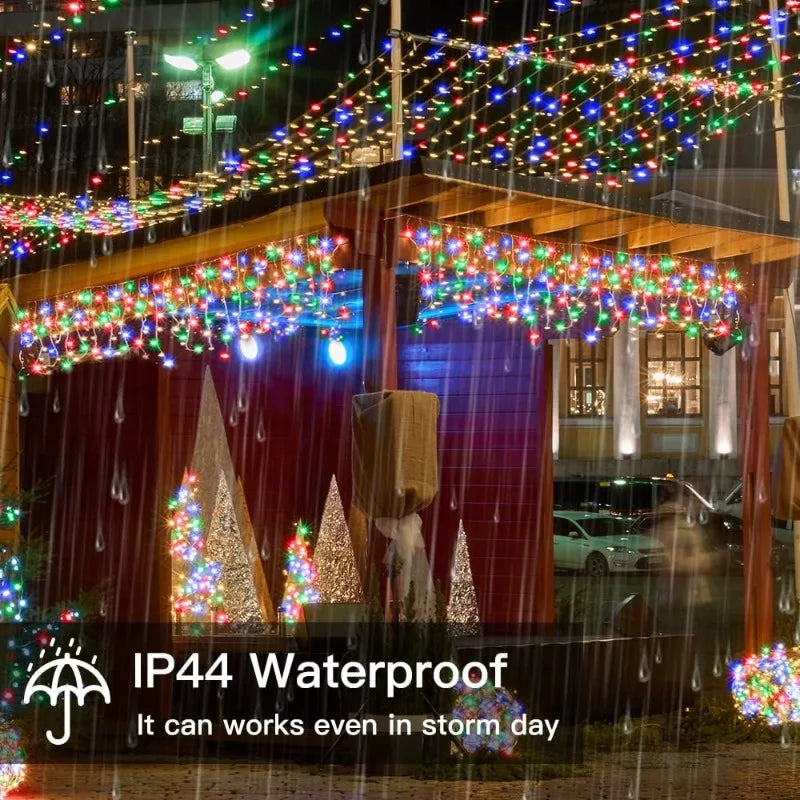 Decoração de natal 2024/2025 luzes de cortina led de gelo para queda ao ar livre 0.4/0.5/0.6m luzes de natal para casa ano novo 2025