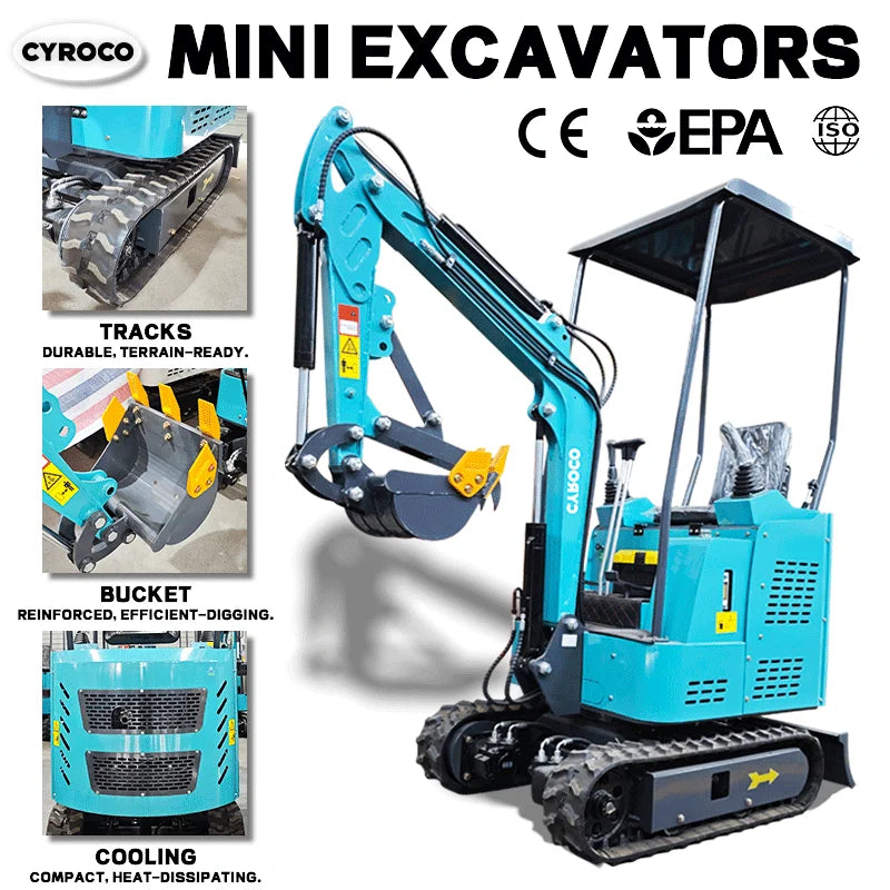 Escavadeira personalizada com motor EURO 5 EPA, 1,2 toneladas, 1,8 toneladas, motor Kubota, miniescavadeira, cabine multifuncional, entrega rápida