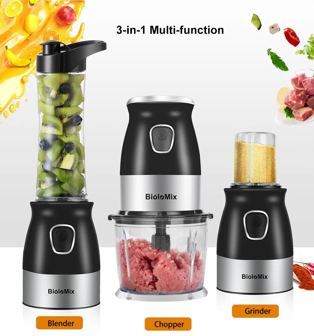 Alta Velocidade Multi Função 500W Processador de Alimentos Meat Grinder Portátil Pessoal Mini Liquidificador Mixer Juicer Moedor Seco 800ml Chopper