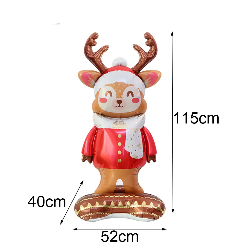 Balão Metalizado de Natal: Boneco de Neve, Rena, Árvore de Natal, Caixa de Presente, Bengala Doce, Luminária de Rua - Decoração de Festa de Inverno e Natal