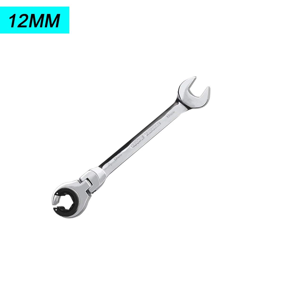 1 chave de catraca de cabeça flexível aberta dos pces, chave de catraca métrica com 72 dentes, chave de catraca de tubulação de aço cromo vanádio Kasa & Pet