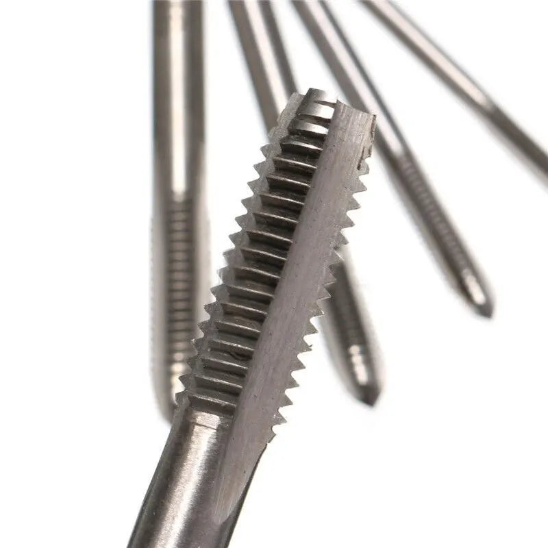 5 peças torneira de rosca de ranhura reta manual M3 a M8 conjunto de ferramentas de hardware de rosqueamento rápido e rosca interna