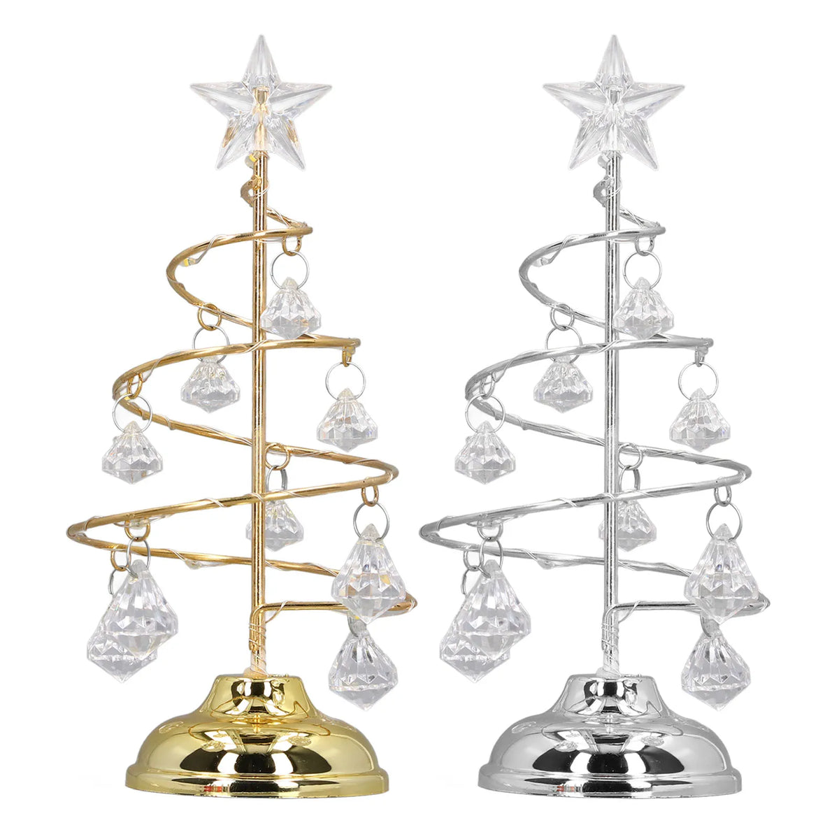 LED Christmas Tree Night Lights, pequeno ornamento decorativo de cristal, lâmpada tipo Xmas Tree, feliz ano novo presente - Kasa & Pet