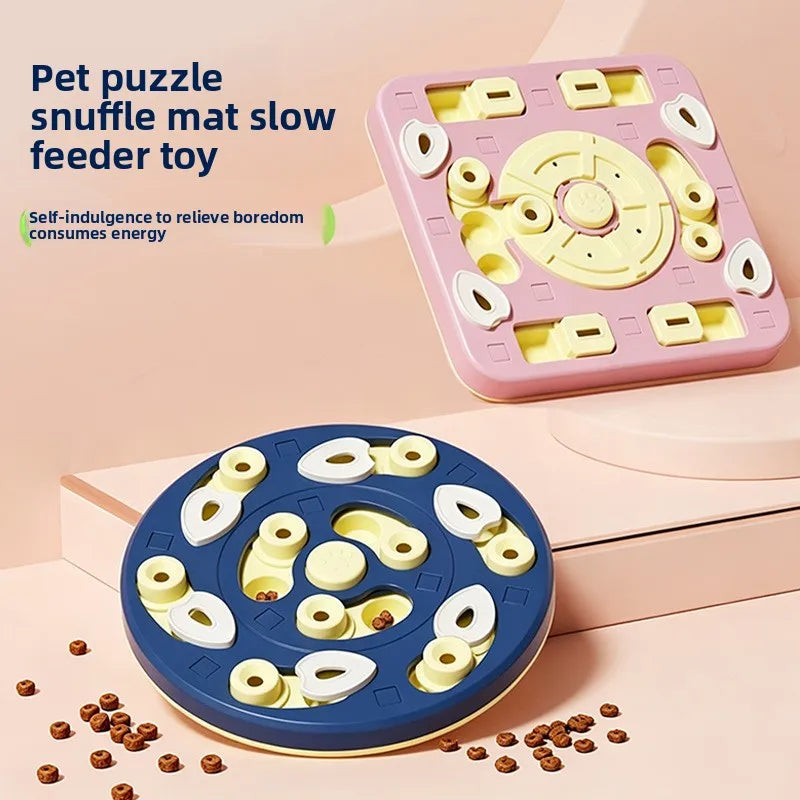Brinquedo Labirinto Deslizante Multicamadas para Pets: Comedouro Lento, Tabuleiro de Busca de Alimentos, Anti-Engasgo