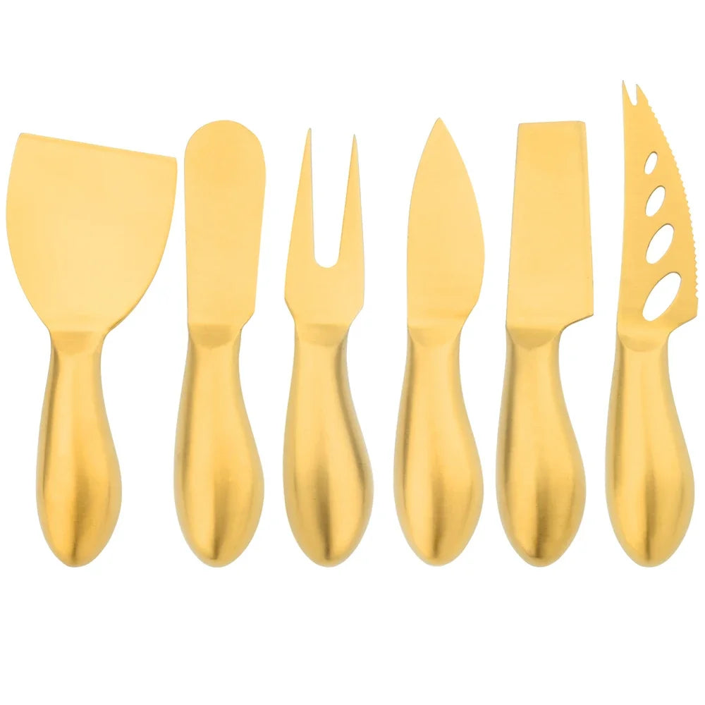 Conjunto de Utensílios para Cortar Manteiga com 6 Peças, Espalhadores de Queijo e Geléia, Cortador de Creme, Faca Multifuncional para Manteiga e Pão, Gadget de Cozinha