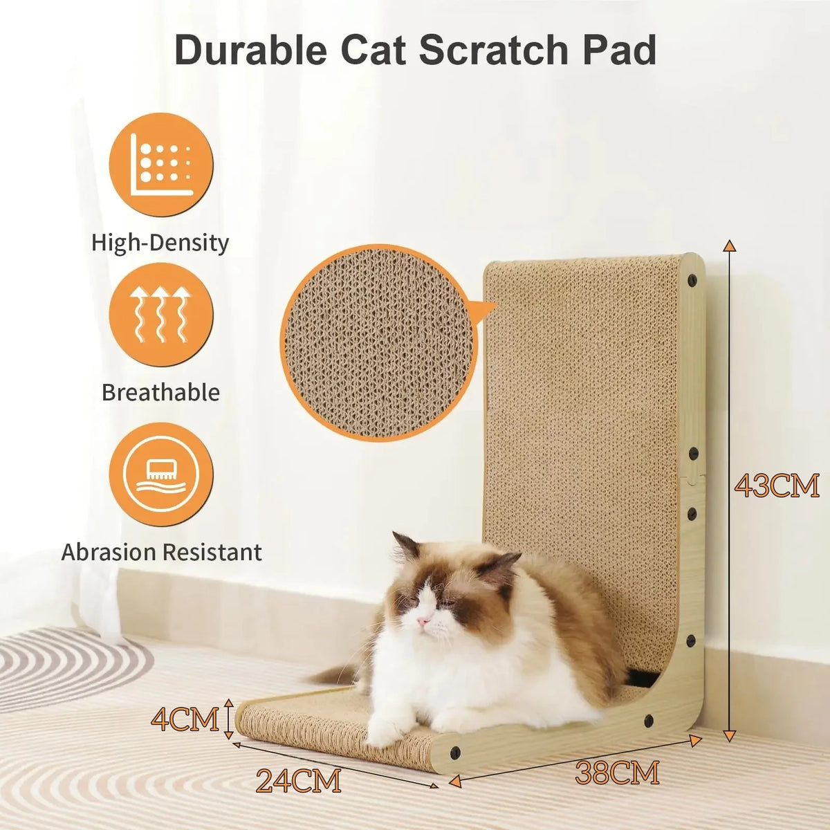 Raspador para gatos, papelão grande/pequeno em forma de l, resistente ao desgaste, resistente a arranhões, poste de arranhar, brinquedo para gatos