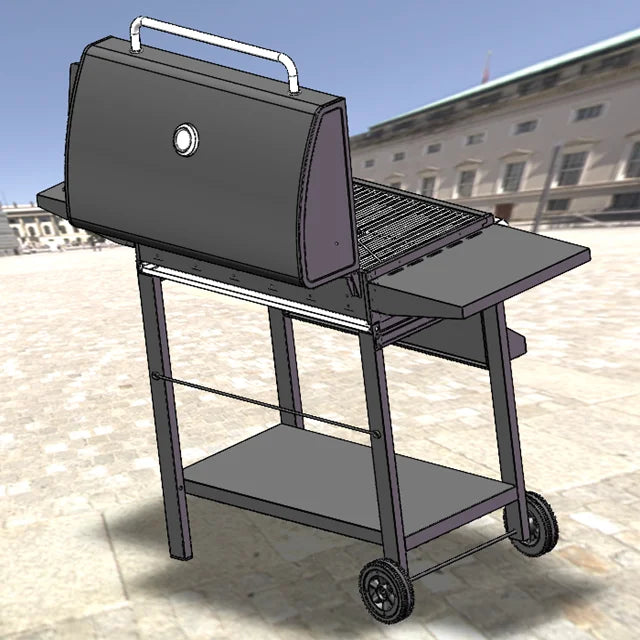 Armários e Ilhas para Churrasqueiras de Cozinha Externa em Aço Inoxidável 304 de Alta Resistência, com Grelhadores de Churrasco a Carvão, GLP e Gás Natural, com Rotação Visual