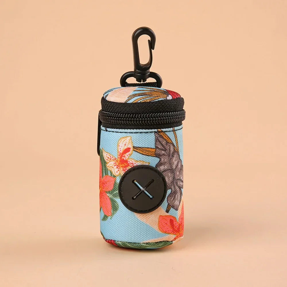 Hangable cão cocô saco dispensador zíper cães andando acessório saco de resíduos titular portátil bonito sacos de lixo organizador suprimentos para animais de estimação