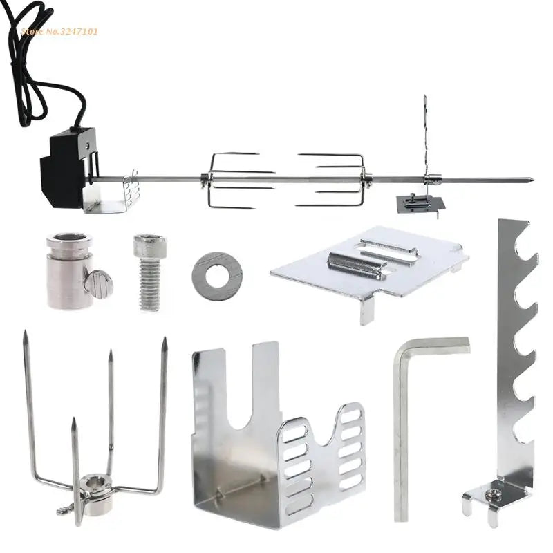 Universal rotisserie grade automática com 4w motor elétrico haste espeto garfo dropship