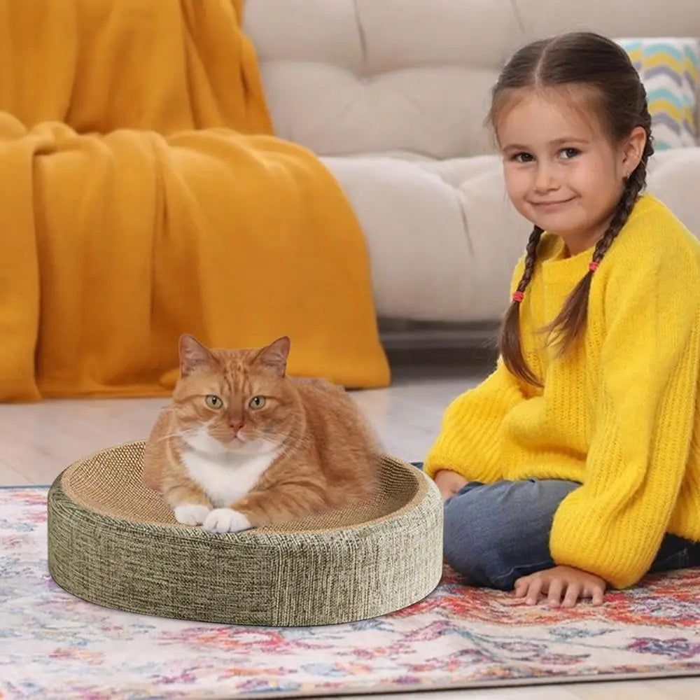 2 em 1 gato arranhando placa proteger móveis moagem garra brinquedos oval sisal tecelagem resistente ao desgaste ninho de gato acessórios para gatos