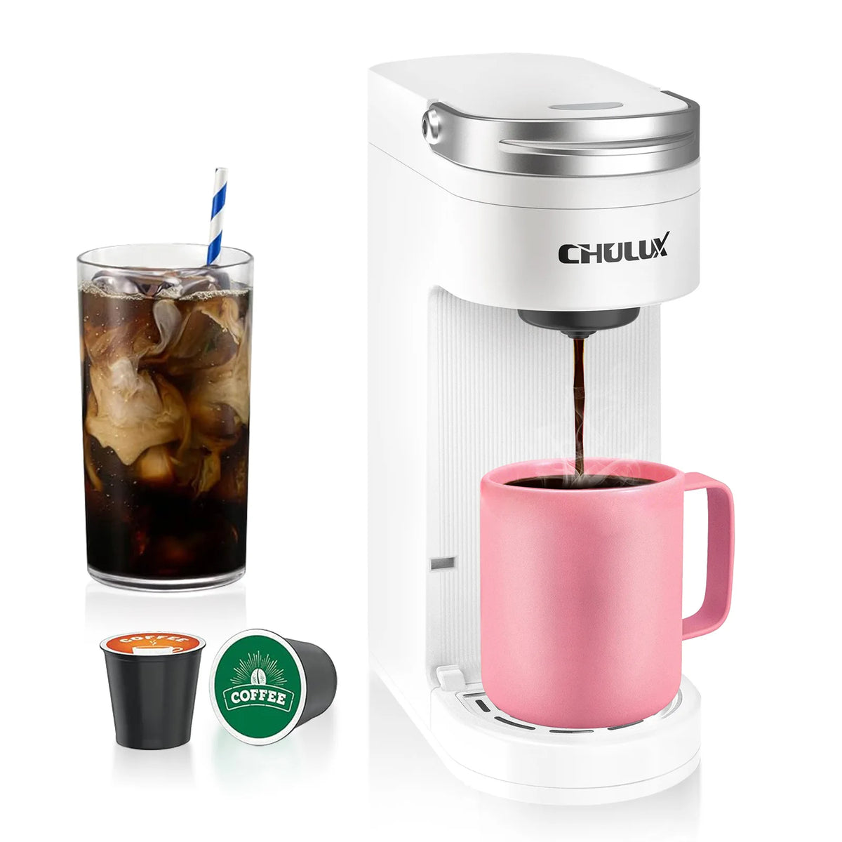 Máquina de café de cápsula K-Cup, cafeteira de goteo individual, máquina de café elétrica portátil para viagem com tomada UE/EUA para casa e hotel