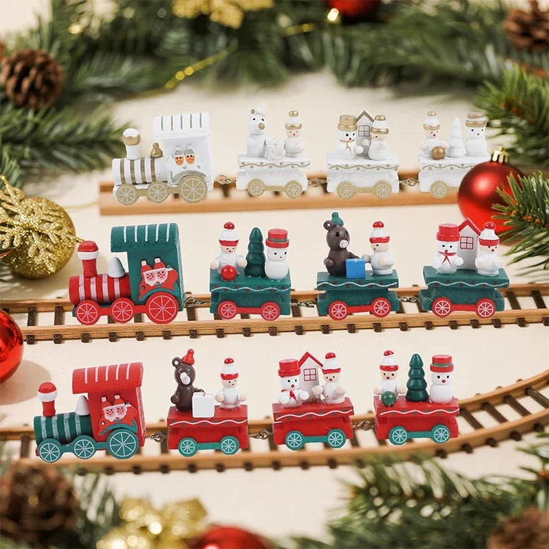 Decorações de Natal: Trem, Enfeites para Árvore de Natal, Decoração para Festas e Casa, Ano Novo 2026, Presente de Natal, Adereços para Vitrine