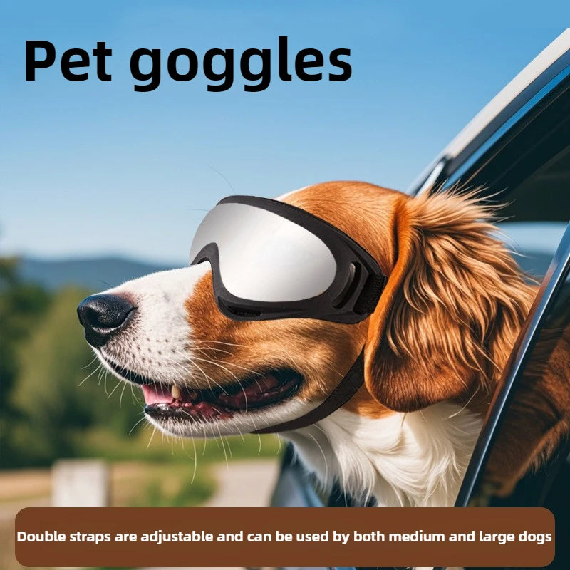 Óculos de sol para cães ajustáveis, óculos de sol anti-uv, proteção para os olhos, preto, amplamente utilizado, suprimentos para cães de estimação