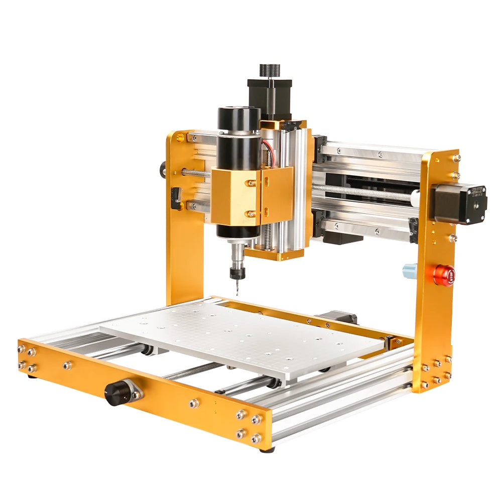 Máquina de fresagem CNC3018PRO, roteador CNC e máquina de gravação com kit de interruptor de limite para uso offline em trabalhos de marcenaria.
