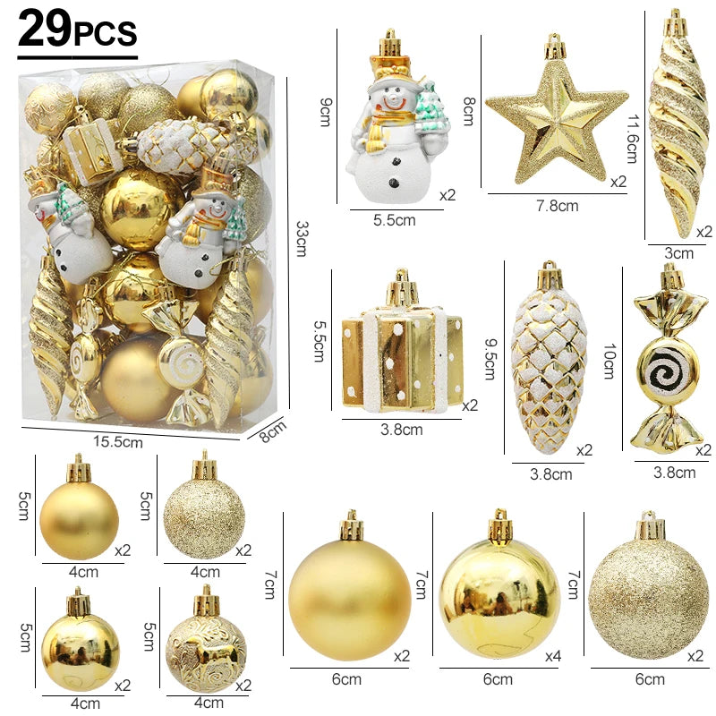 Bolas de Natal Vermelhas em Formato de Bengala Doce, Pingentes Grandes para Pendurar, Conjunto de Decorações de Natal para Casa 2026 Natal Ano Novo