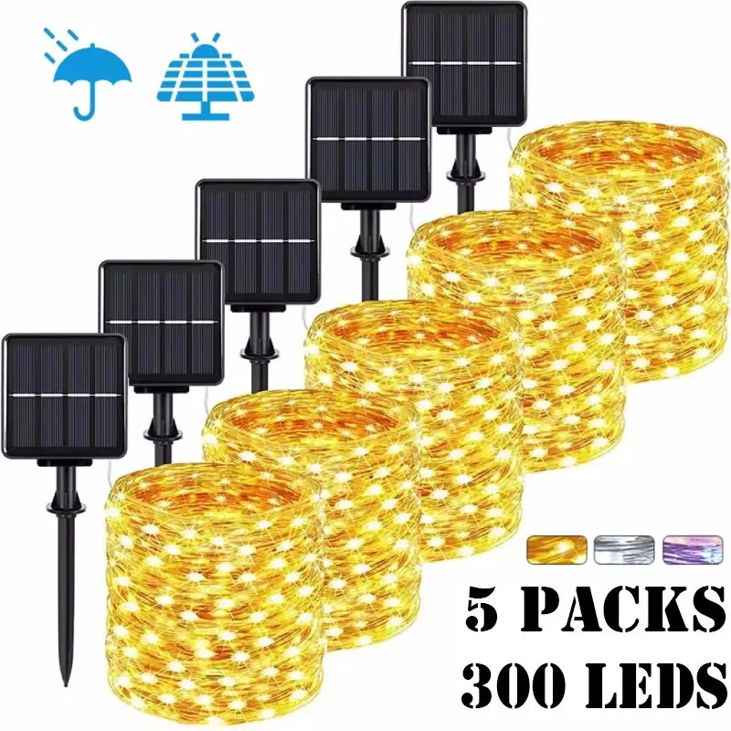 32m solar led luz ao ar livre festão lâmpada jardim luz de fadas corda led cintilação à prova dwaterproof água lâmpada natal guirlanda decoração quintal