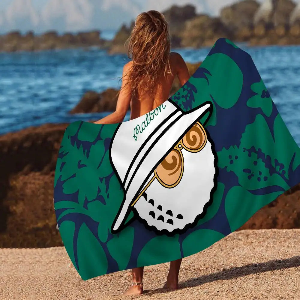 Toalha de banho de microfibra macia, absorvente de água, respirável, para meninas, crianças, decorativa, desenho animado, praia