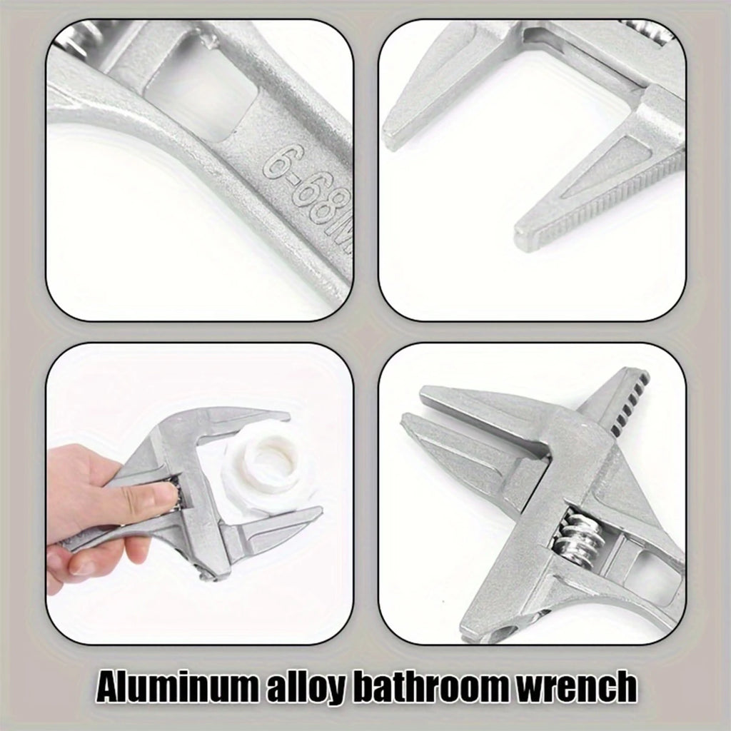 Chave multifuncional grande chave de extremidade aberta universal parafuso de tubulação de água ferramentas de reparo do banheiro
