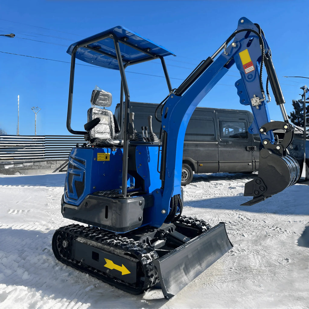 Mini Escavadeira Compacta de 1.2 Toneladas e 1.5 Toneladas, Escavadeira Hidráulica com Esteiras, Certificação CE EPA Euro 5, Motor Kubota, Máquina Agrícola Personalizada