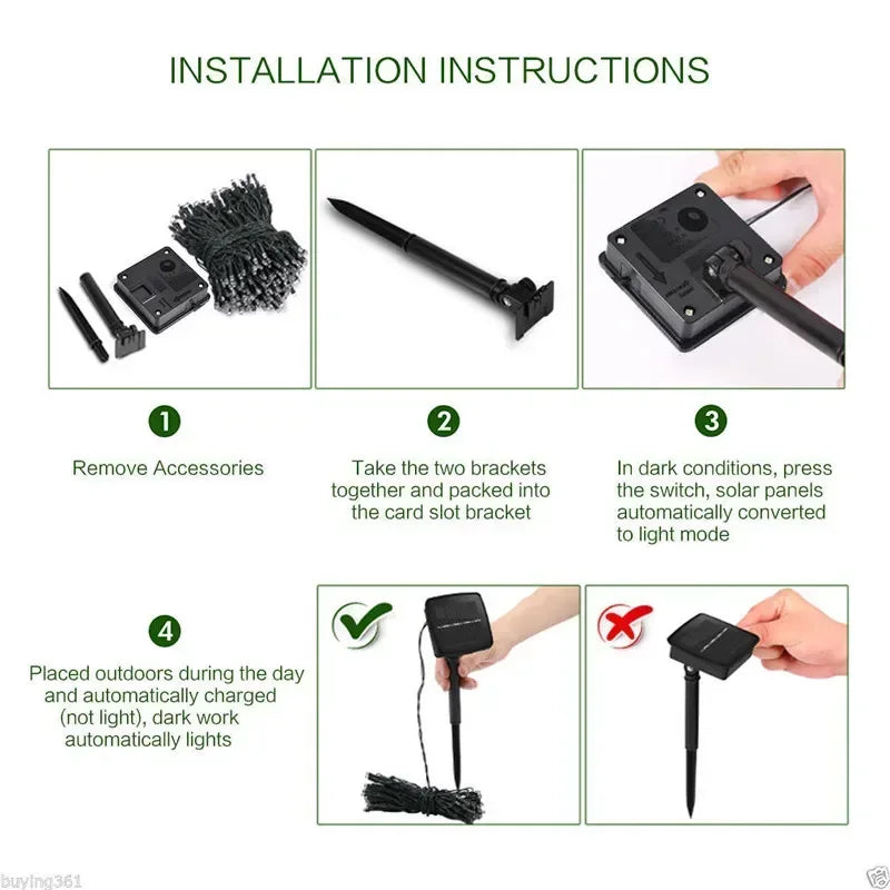Luzes de Cordão LED Alimentadas por Energia Solar com 8 Modos de Piscar Diferentes, Ideais para Decorar Jardins, Casamentos, Halloween e Natal