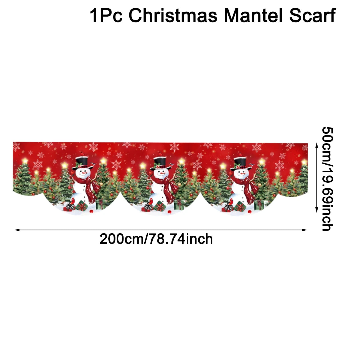 Natal vermelho lareira mantel cachecol capa de mesa enfeites de natal para casa 2025 boneco de neve de natal navidad natal ano novo 2026 presentes