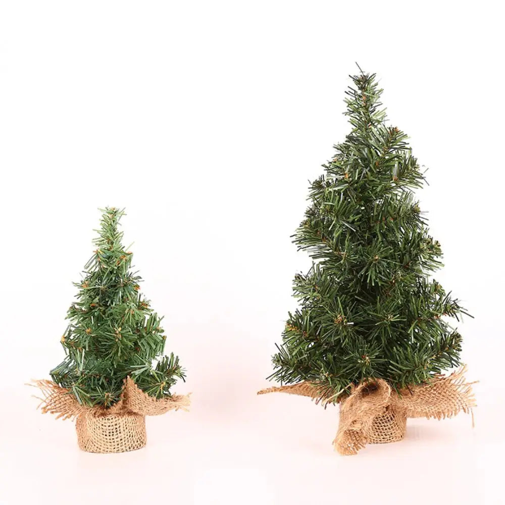 Pano de alta qualidade pvc mini árvore de natal 20/30/40cm artesanato mini árvore de natal diy plantas artificiais presente de ano novo