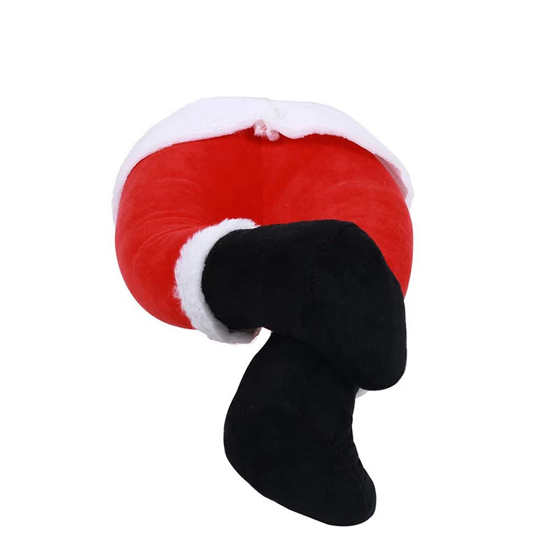 Decoração da árvore de natal papai noel pernas de pelúcia porta decoração papai noel elf perna decoração de natal para casa pendurado ornamentos 2024