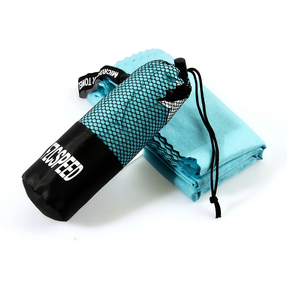 Mochila caminhadas, natação, toalha de banho de acampamento, toalha esportiva respirável para viagem na praia, toalha de banho absorvente de secagem rápida