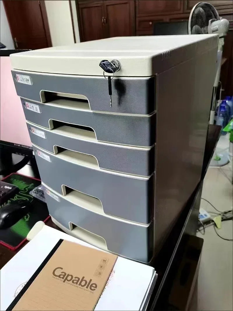 Armário de arquivo com fechadura para escritório, gaveta a4, armário de armazenamento, multicamadas, sob a mesa, escritório, pequena caixa de armazenamento zz