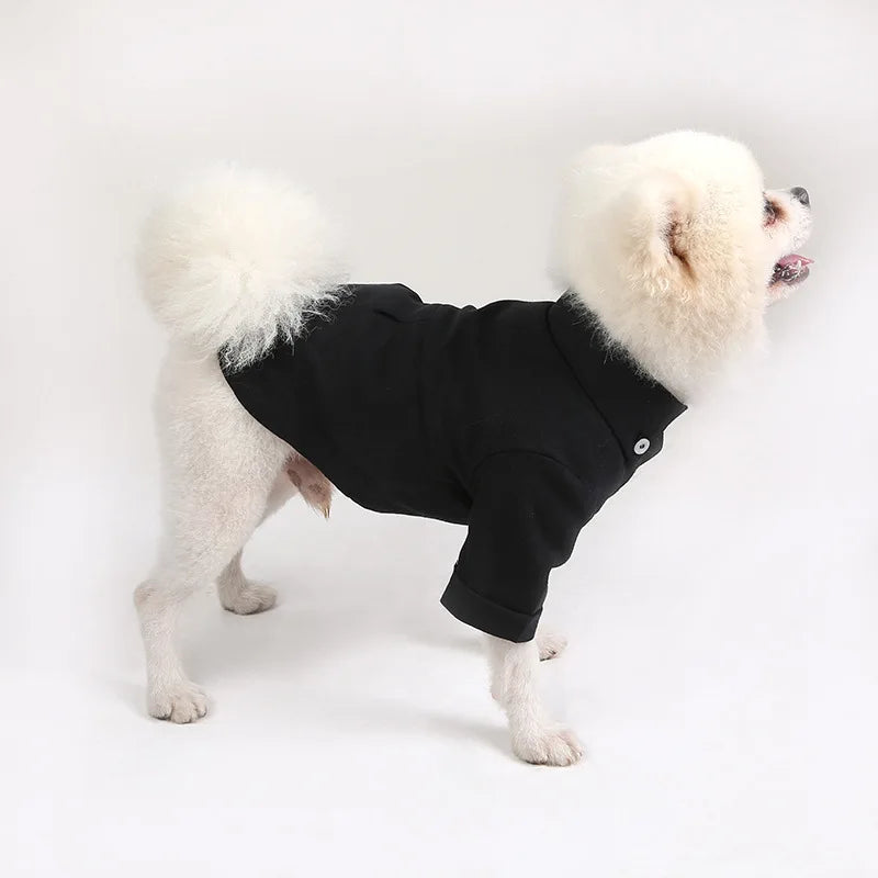 Primavera e outono camisas de fundo para animais de estimação versátil magro roupas para cães boutique roupas da moda para animais de estimação