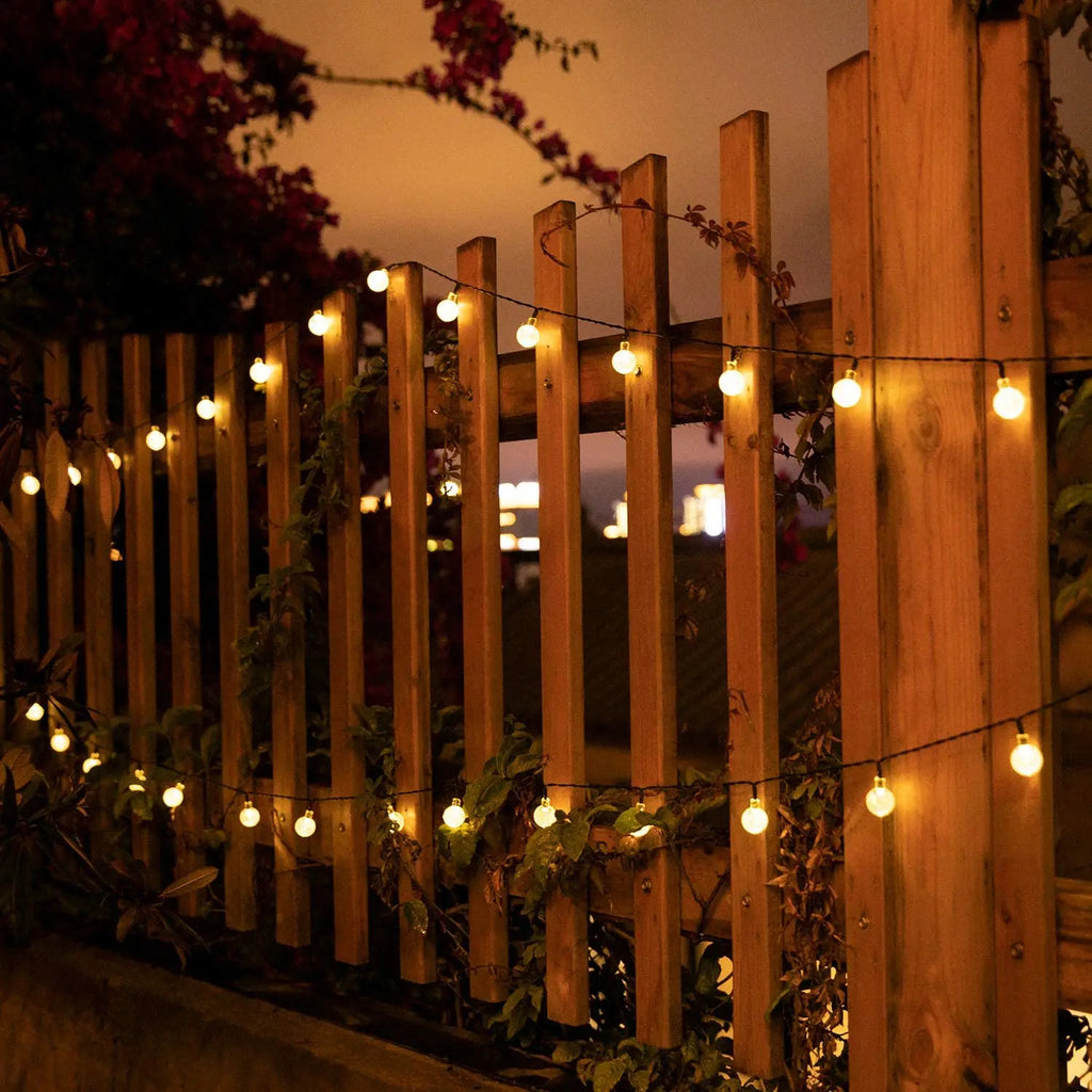 Impermeável Solar String Lights, 200 LED, Crystal Globe, Festão, Fada Luz, Jardim, Natal, Decoração ao ar livre