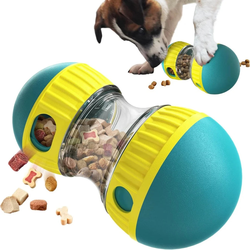 Bola Dispensadora de Ração Ajustável para Cães, Brinquedo de Alimentação Lenta