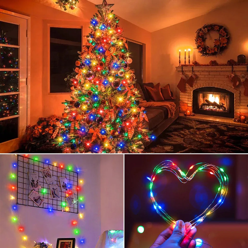 Luzes solares LED à prova d'água para exterior, cordão de luzes de fada, guirlanda de jardim, lâmpada solar de painel grande para decoração de festas