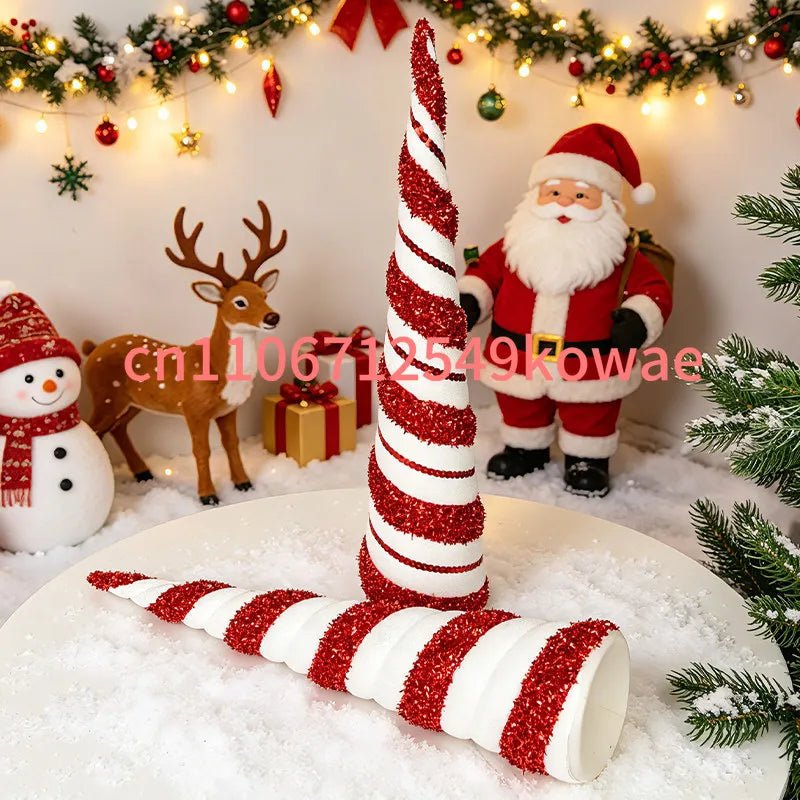 Decorações de Natal: Torre de Árvore Cônica, Decoração de Mesa em Plástico em Forma de V, Decoração de Vitrine para Cafeteria - Kasa & Pet