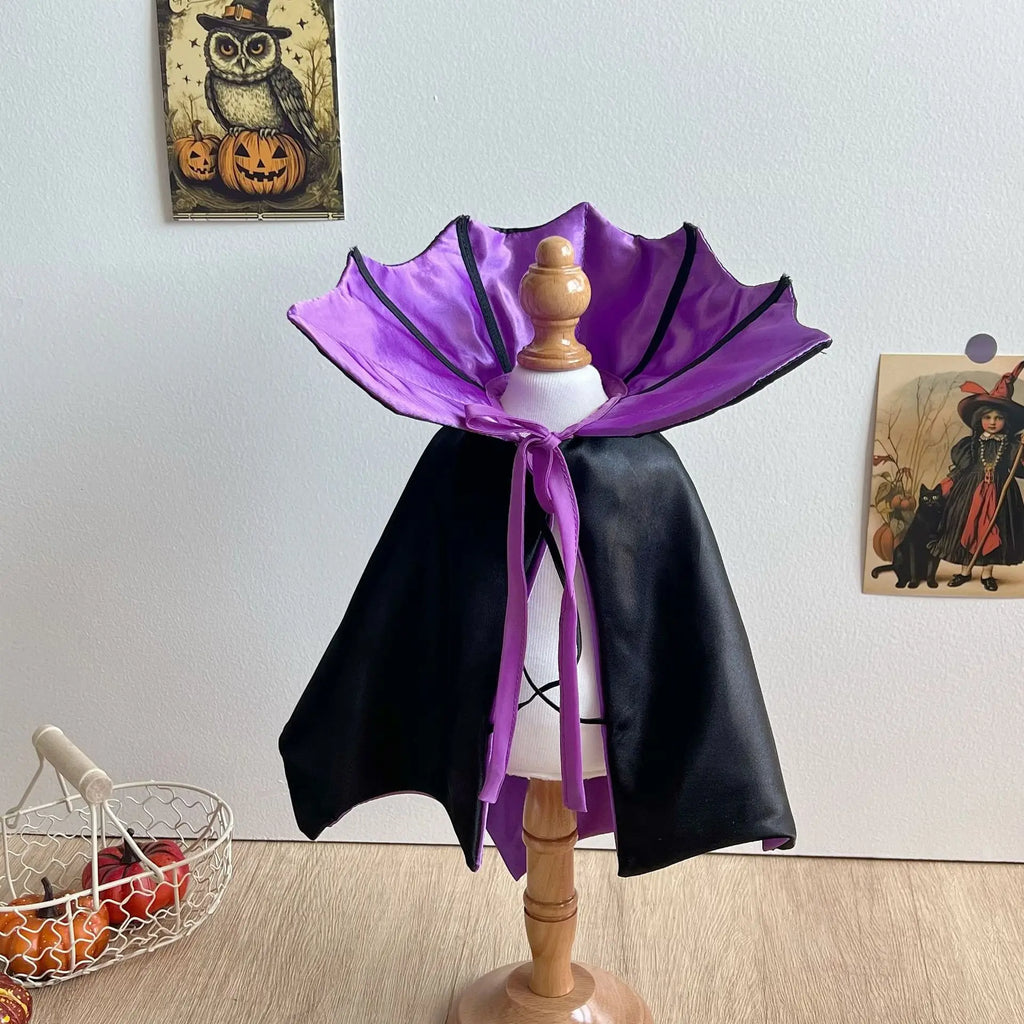 Fantasia de Halloween para Gatos e Cães, Capa de Vampiro Ajustável, Acessórios de Fantasia para Animais de Estimação