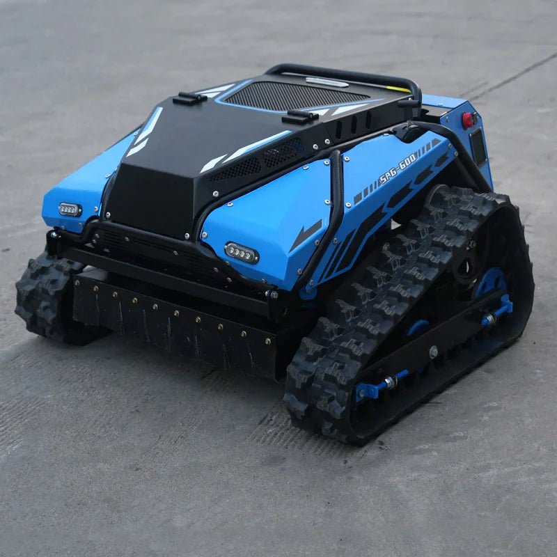 Cortador de Grama Elétrico Personalizado com Baixo Consumo de Combustível e Controle Robótico para Terrenos Inclinados