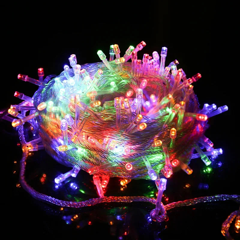Luzes de Natal LED 24V-31V 100M 50M 30M 20M 10M à Prova d'Água, Guirlanda de Luzes de Fada para Árvore, Iluminação de Natal ao Ar Livre