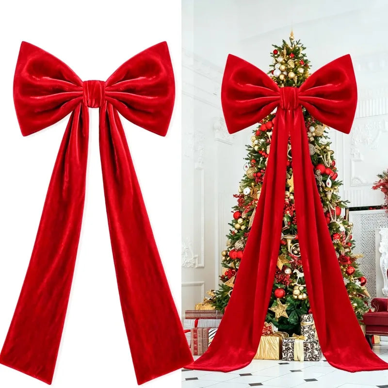 Laço Decorativo para Árvore de Natal, Laço para Topo de Árvore, Enfeite de Natal Suspenso, Guirlanda, Suprimentos para Decoração de Casamento