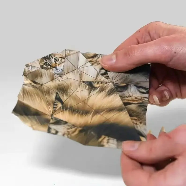 Papel de Origami Criativo para Gatos e Cães, Papel Dobrável DIY, Papel de Seda Artesanal, Conjunto de Artesanato Divertido para Animais de Estimação