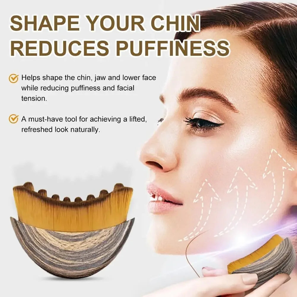 Lymphatic Contour Face Brush, Chin & Jawline Sculpting, Drainage Massager for Face, Ergonomically Designed to Fit The Skin Precisely