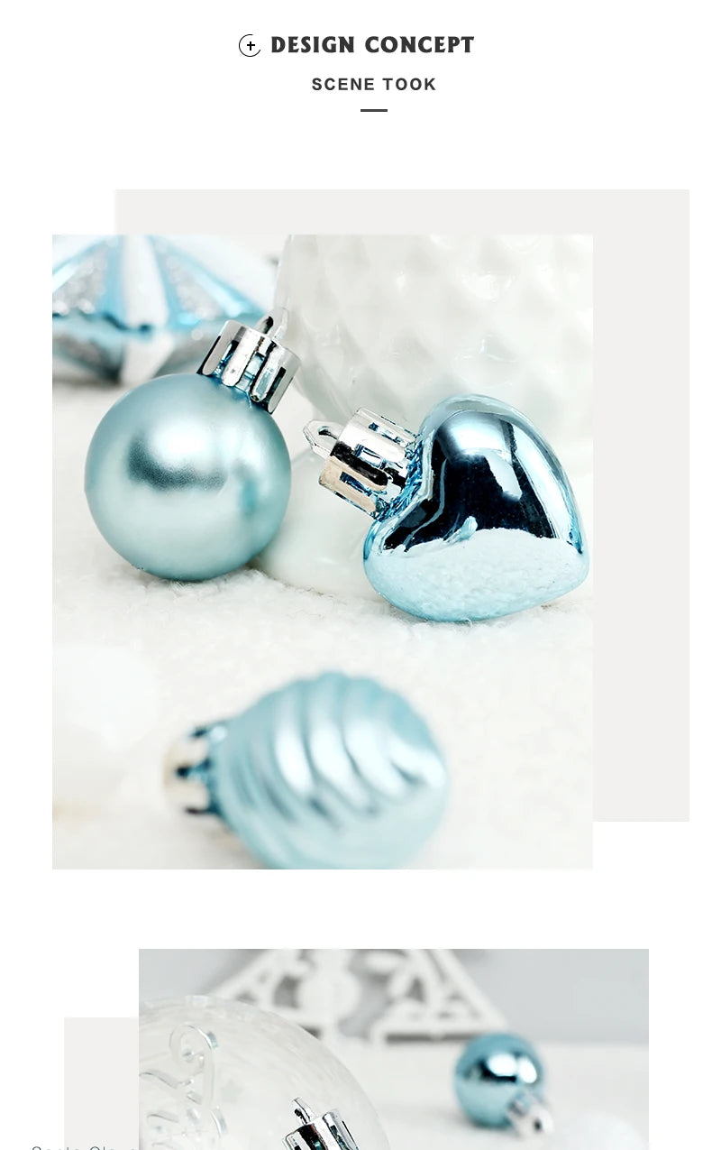    Ornamentos de bola de natal de 73 pces, decorações de suspensão inquebráveis do ornamento da bola de natal para a árvore de natal
