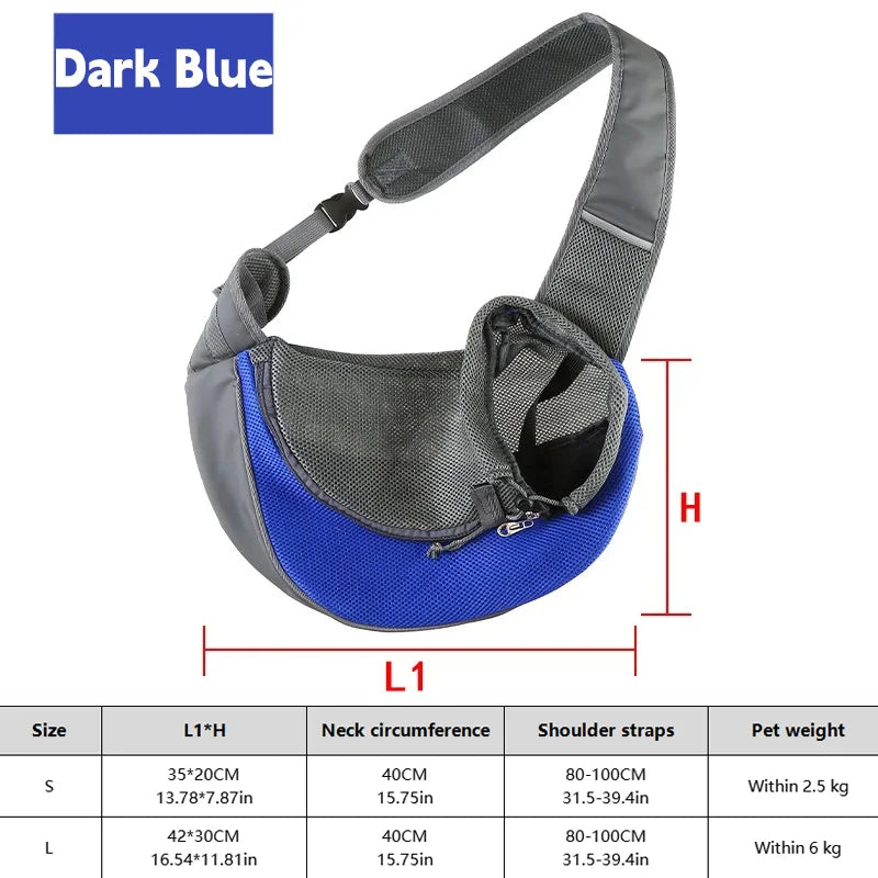 1pc cão para fora mochila, cão sling transportadora malha respirável viagem crossbody saco para filhote de cachorro gato caminhadas acampamento