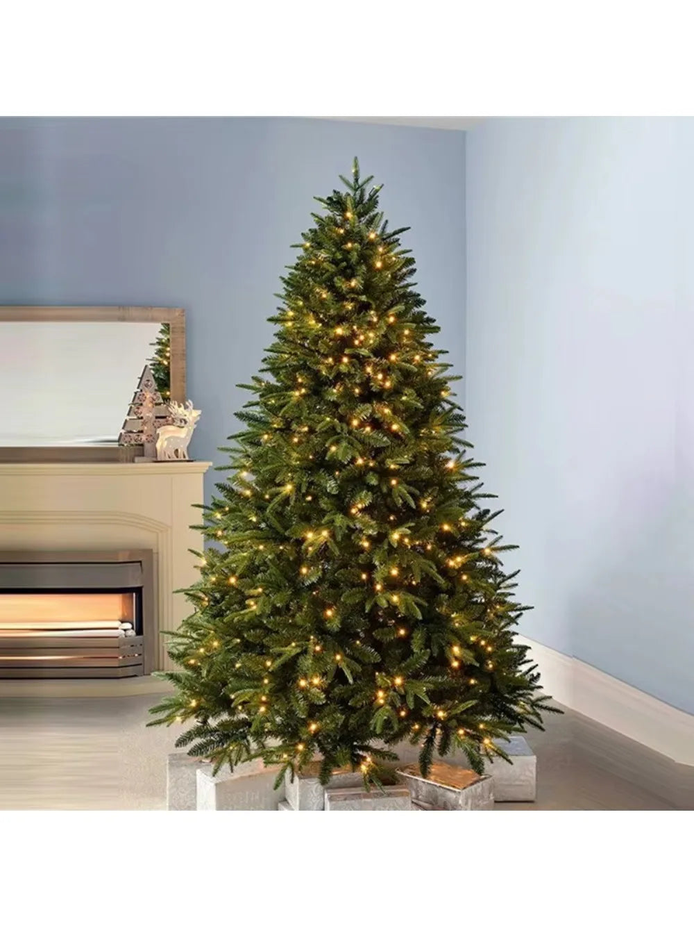 Decore a árvore de Natal em 2027. Material misto de PE de alta qualidade. Design Seguro. 1,2 a 2 metros. Ideal para encontros familiares.